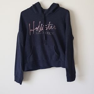 Blue Hollister Sweatshirt with logo cropped